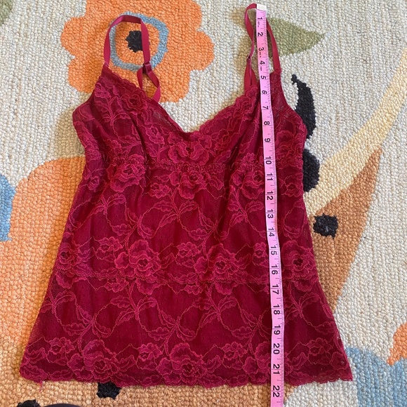 Banana Republic I Y2K I Pink Raspberry Faux Wrap Printed Top & Cami - Picture 16 of 16